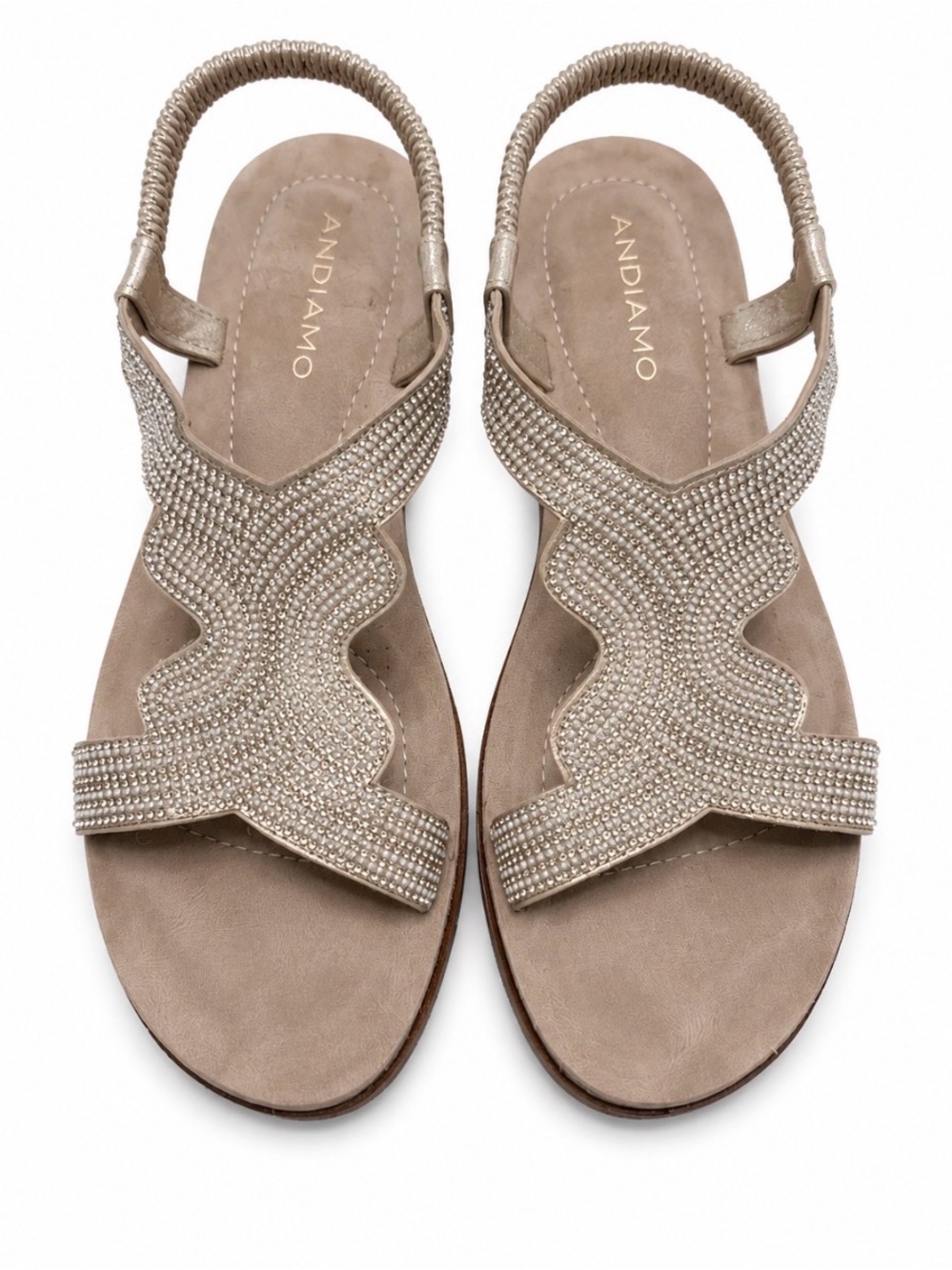 💥3/$15💥 Andean Taupe Embellished Slingback Sandals